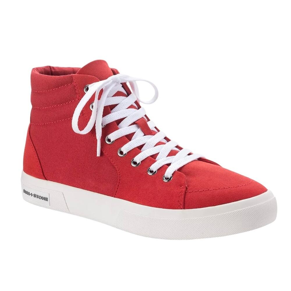 Sun + Stone  Men's Jett High Top Sneakers Red Size 7 1/7